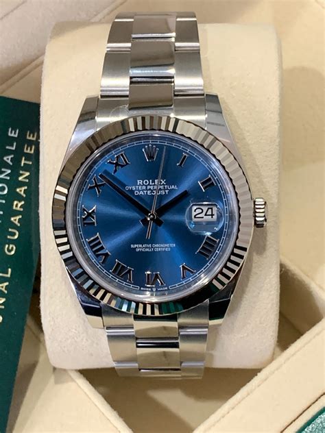 rolex datejust blue dial 41mm